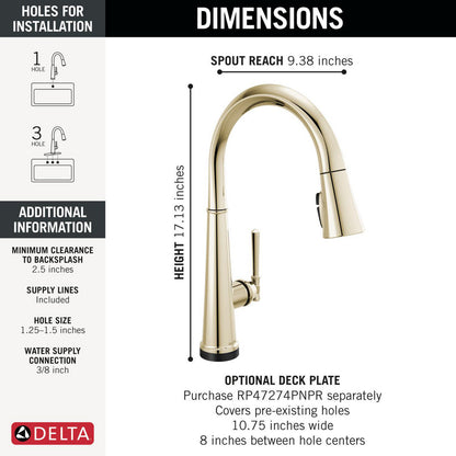 9182TL Emmeline Polished Nickel