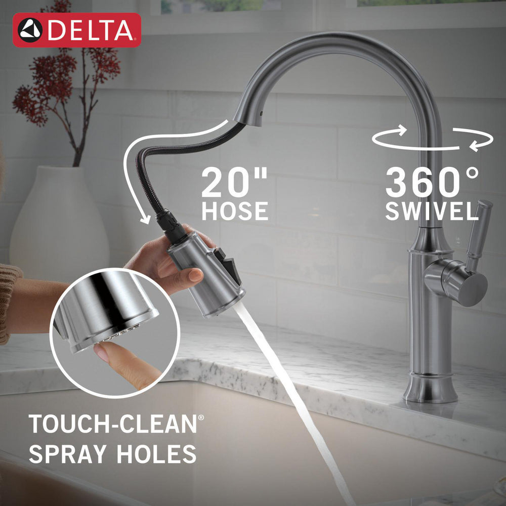 Delta Renaldi Single Handle Pull-Down Kitchen Faucet - 9184