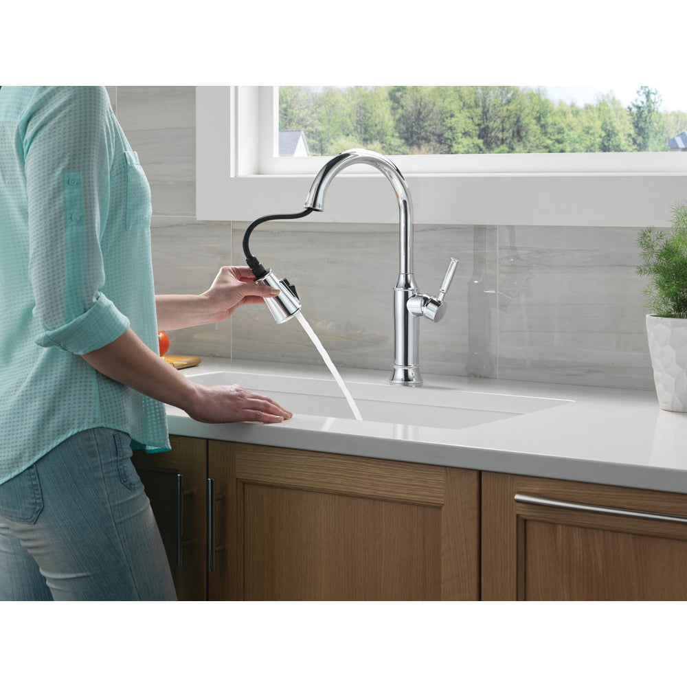 Delta Renaldi Single Handle Pull-Down Kitchen Faucet - 9184