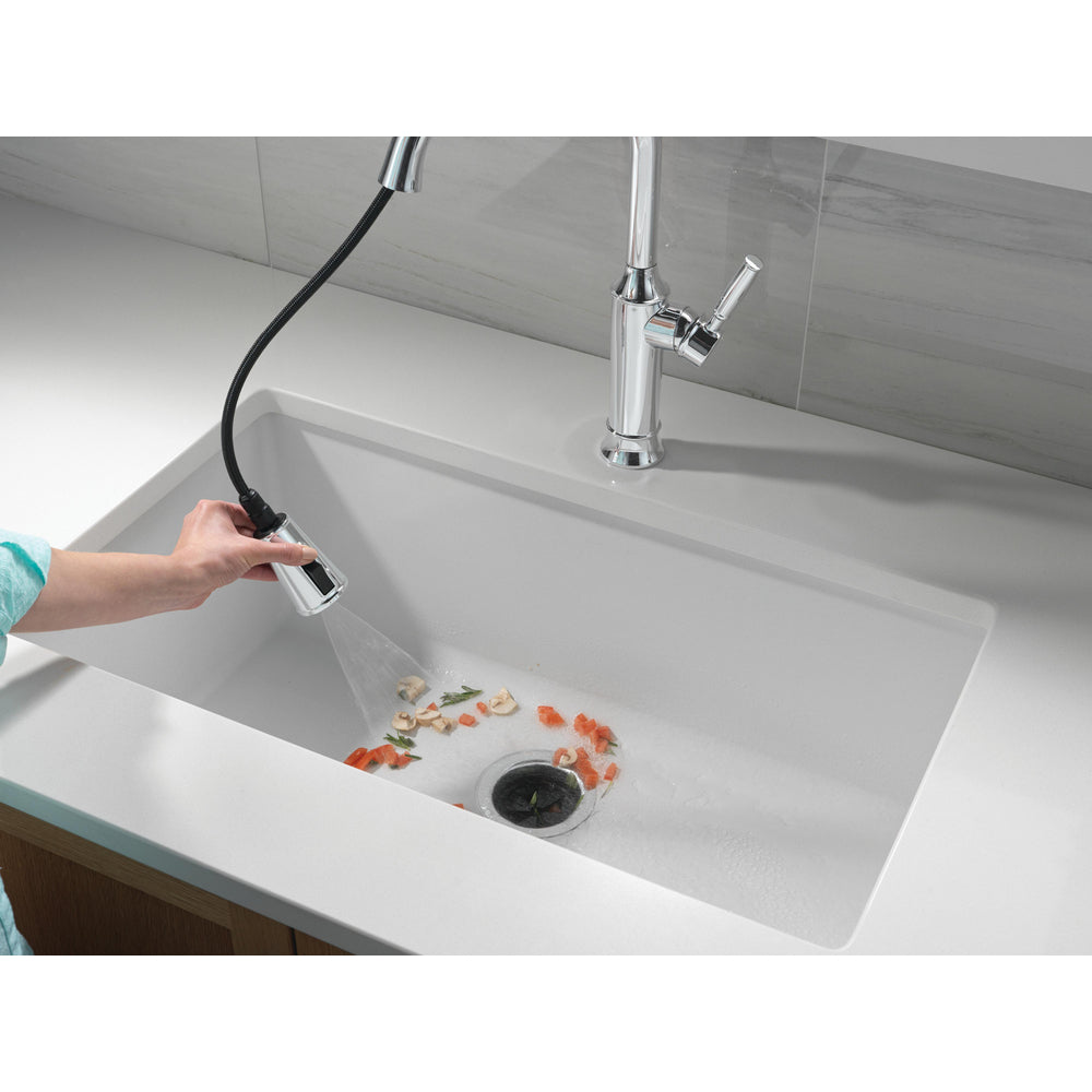 Delta Renaldi Single Handle Pull-Down Kitchen Faucet - 9184