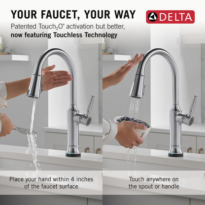 Delta Renaldi Touch2O Kitchen Faucet with Touchless Technology - 9184TL