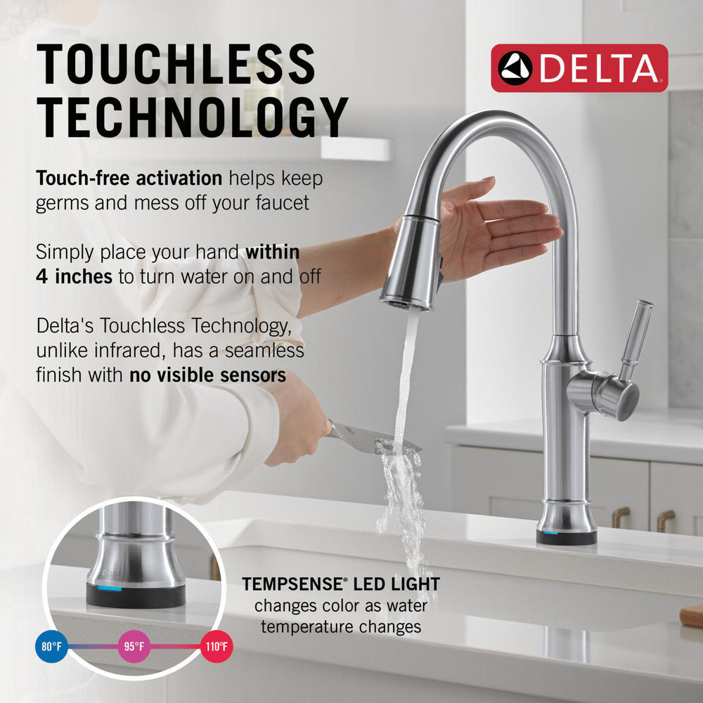 Delta Renaldi Touch2O Kitchen Faucet with Touchless Technology - 9184TL