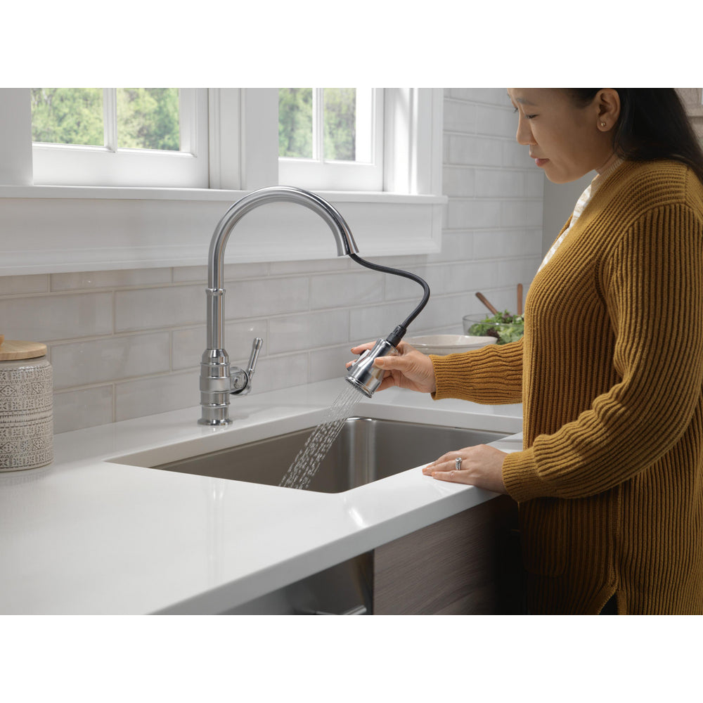 Delta Broderick Single Handle Pull-Down Kitchen Faucet - 9190