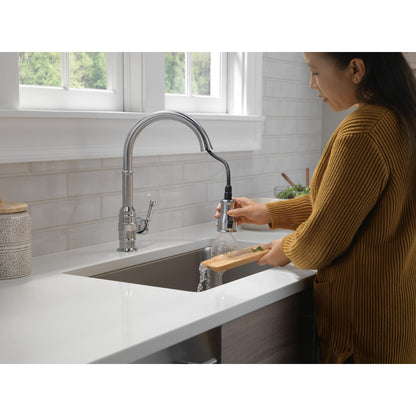 Delta Broderick Single Handle Pull-Down Kitchen Faucet - 9190