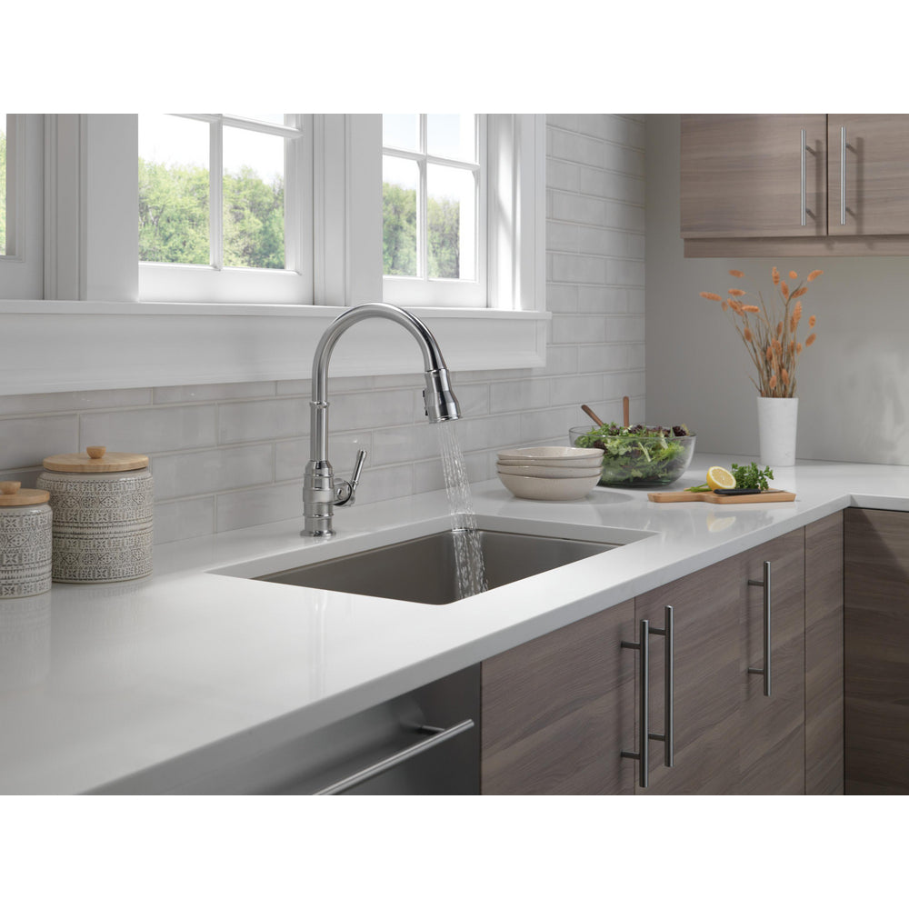 Delta Broderick Single Handle Pull-Down Kitchen Faucet - 9190
