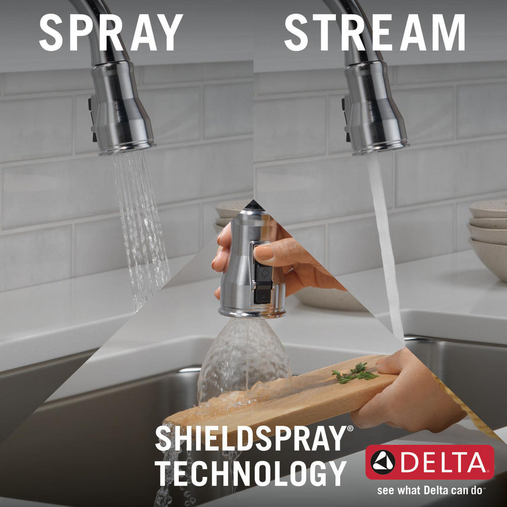 Delta Broderick Single Handle Pull-Down Kitchen Faucet - 9190