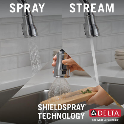 Delta Broderick Single Handle Pull-Down Kitchen Faucet - 9190