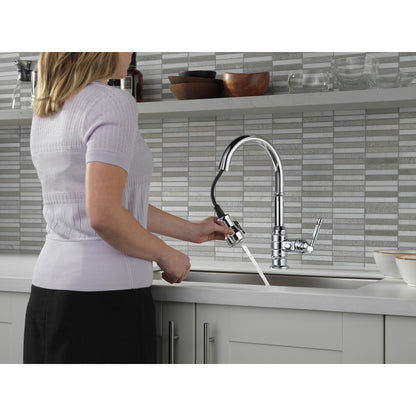 Delta Broderick Single Handle Pull-Down Kitchen Faucet - 9190