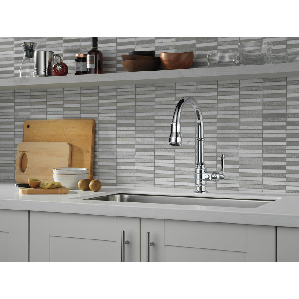 Delta Broderick Single Handle Pull-Down Kitchen Faucet - 9190