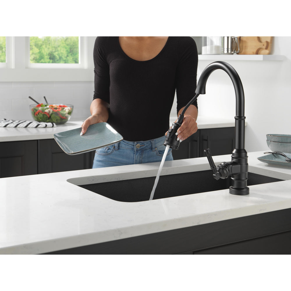 Delta Broderick Single Handle Pull-Down Kitchen Faucet With Touch2O Technology - 9190T