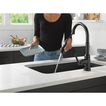 Delta Broderick Single Handle Pull-Down Kitchen Faucet With Touch2O Technology - 9190T
