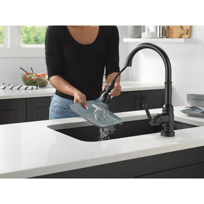 Delta Broderick Single Handle Pull-Down Kitchen Faucet With Touch2O Technology - 9190T