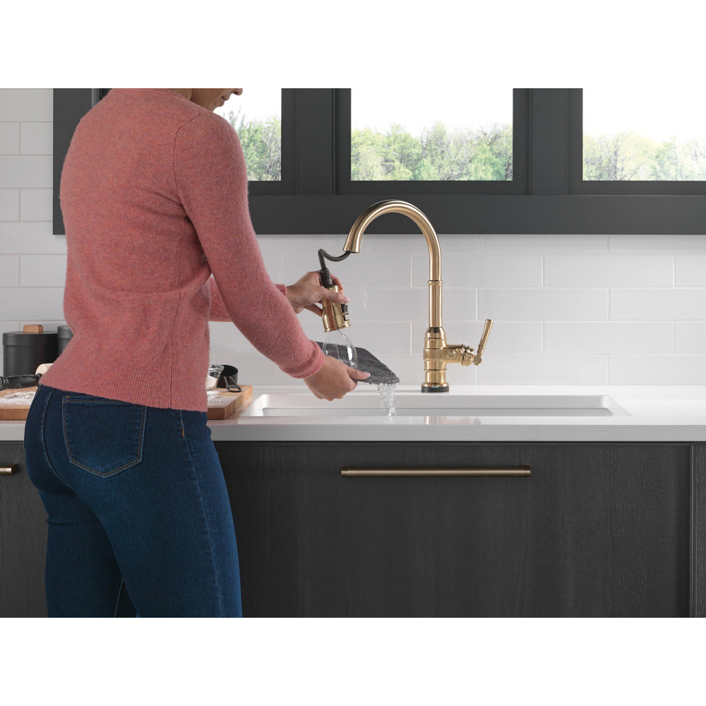 Delta Broderick Single Handle Pull-Down Kitchen Faucet With Touch2O Technology - 9190T