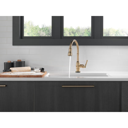 Delta Broderick Single Handle Pull-Down Kitchen Faucet With Touch2O Technology - 9190T