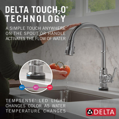 Delta Broderick Touchless Pulldown Kitchen Faucet - 9190TL