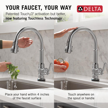 Delta Broderick Touchless Pulldown Kitchen Faucet - 9190TL
