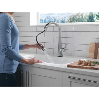 Delta Monrovia Single Handle Pull-Down Kitchen Faucet With Touch2O Technology - 9191T