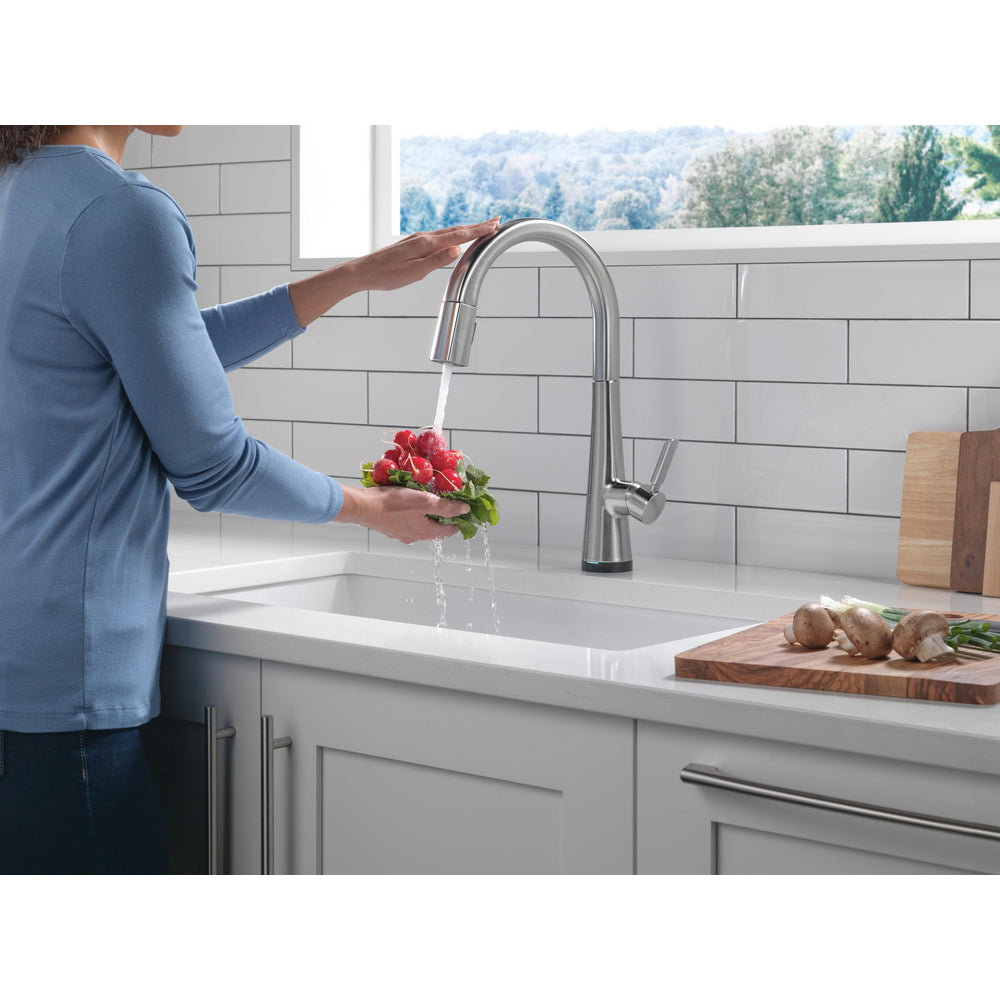 Delta Monrovia Single Handle Pull-Down Kitchen Faucet With Touch2O Technology - 9191T