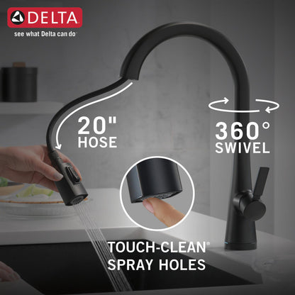 Delta Monrovia Single Handle Pull-Down Kitchen Faucet With Touch2O Technology - 9191T