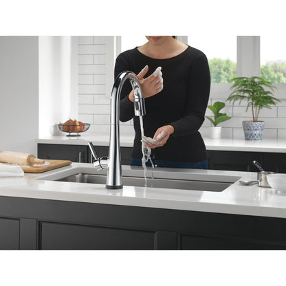 Delta Monrovia Single Handle Pull-Down Kitchen Faucet With Touch2O Technology - 9191T