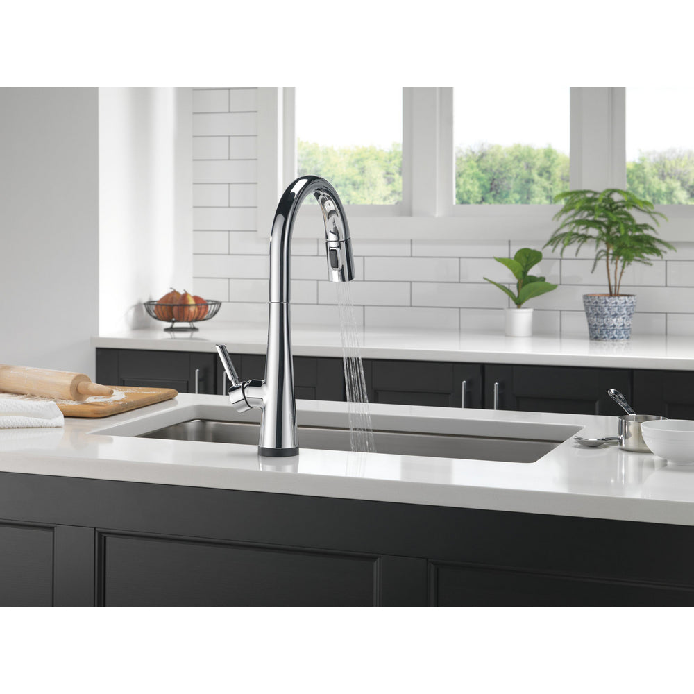 Delta Monrovia Single Handle Pull-Down Kitchen Faucet With Touch2O Technology - 9191T