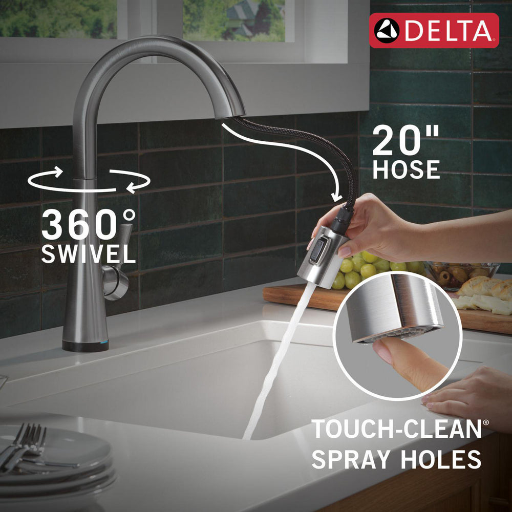 Delta Monrovia Pulldown Touchless Kitchen Faucet – 9191TL