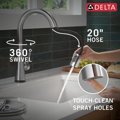 Delta Monrovia Pulldown Touchless Kitchen Faucet – 9191TL