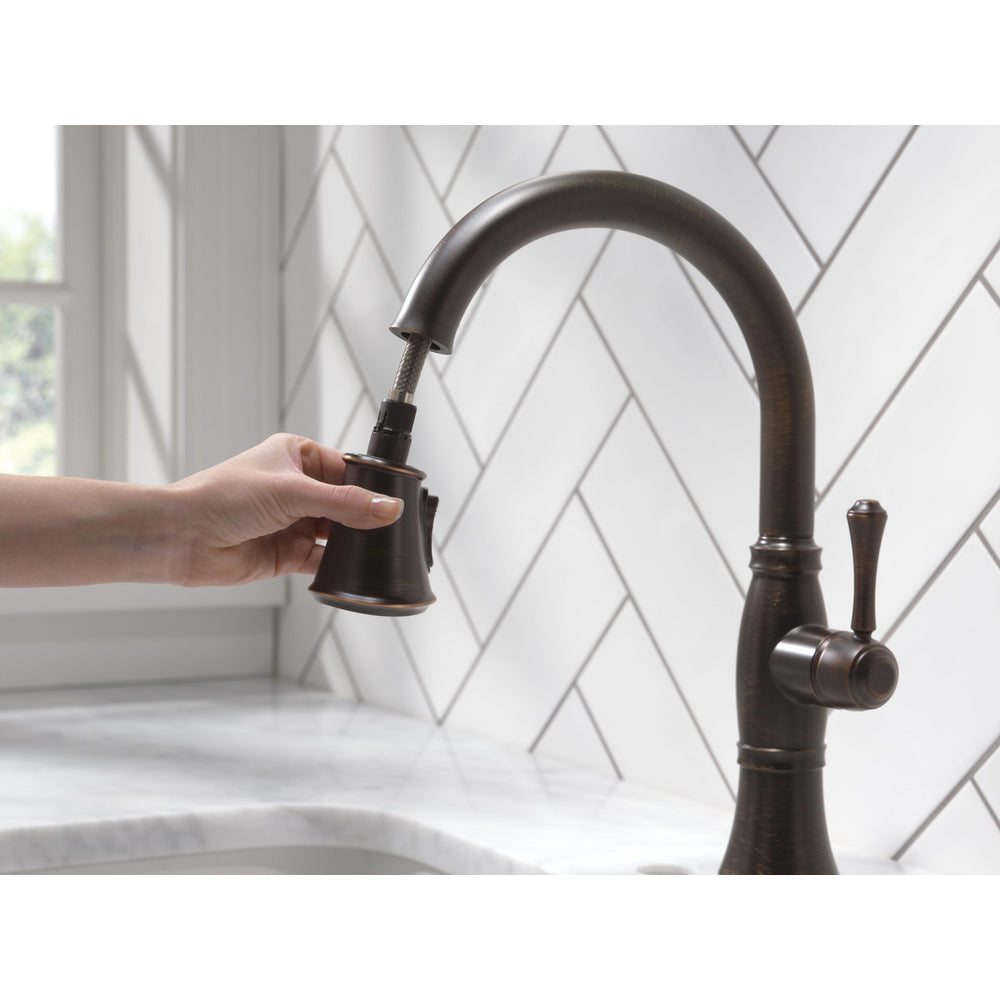 Delta Cassidy Single Handle Pull-Down Kitchen Faucet with ShieldSpray Technology - 9197
