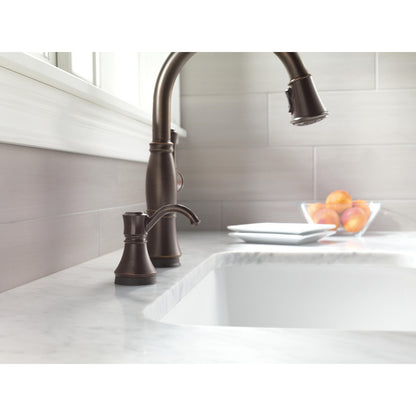 Delta Cassidy Single Handle Pull-Down Kitchen Faucet with Touch2O and ShieldSpray Technologies - 9197T