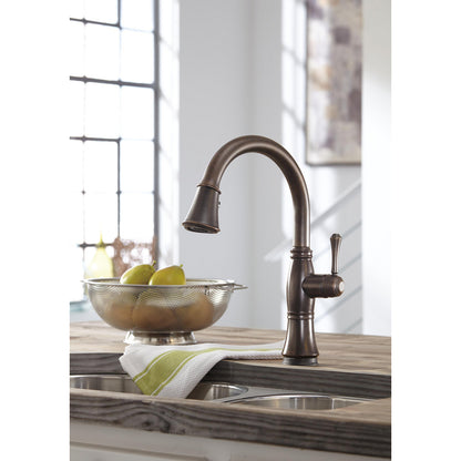Delta Cassidy Single Handle Pull-Down Kitchen Faucet with Touch2O and ShieldSpray Technologies - 9197T