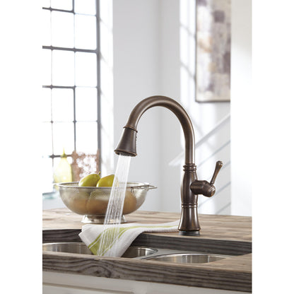 Delta Cassidy Single Handle Pull-Down Kitchen Faucet with Touch2O and ShieldSpray Technologies - 9197T