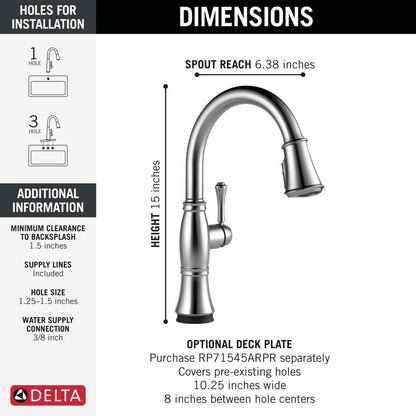Delta Cassidy Touchless Kitchen Pulldown Faucet – 9197TL