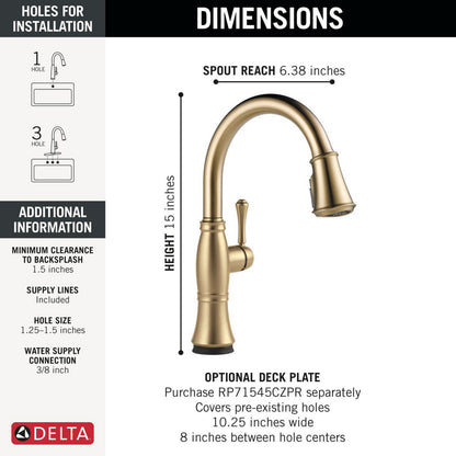Delta Cassidy Touchless Kitchen Pulldown Faucet – 9197TL