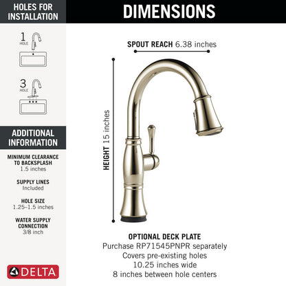 Delta Cassidy Touchless Kitchen Pulldown Faucet – 9197TL