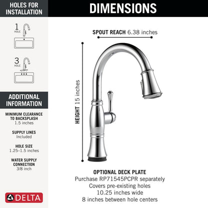 Delta Cassidy Touchless Kitchen Pulldown Faucet – 9197TL