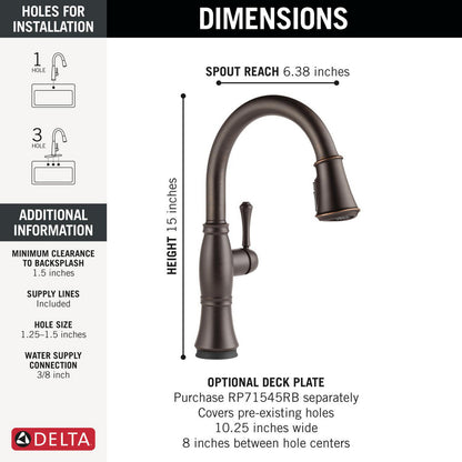 Delta Cassidy Touchless Kitchen Pulldown Faucet – 9197TL