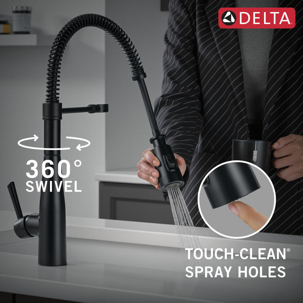 Delta Essa Single-Handle Pull-Down Spring Kitchen Faucet - 9613