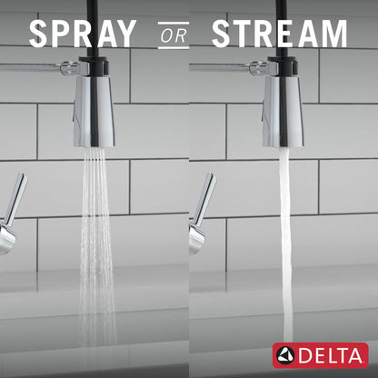 Delta Essa Single-Handle Pull-Down Spring Kitchen Faucet - 9613