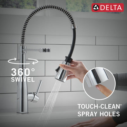 Delta Essa Single-Handle Pull-Down Spring Kitchen Faucet - 9613
