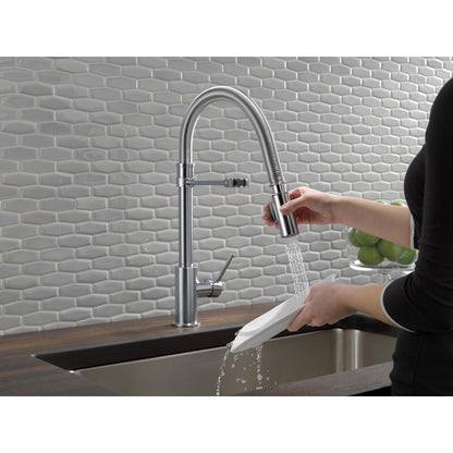 Delta Trinsic Single-Handle Pull-Down Spring Kitchen Faucet - 9659