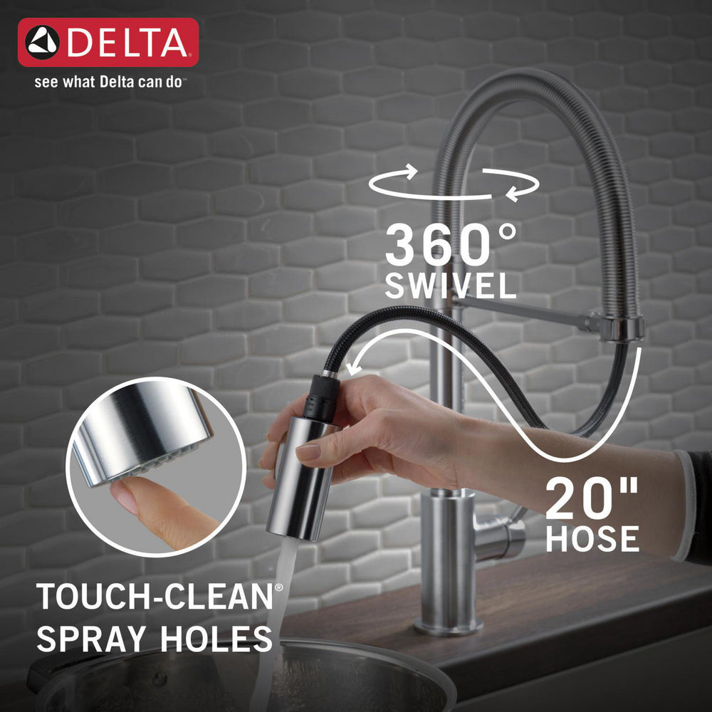 Delta Trinsic Single-Handle Pull-Down Spring Kitchen Faucet - 9659