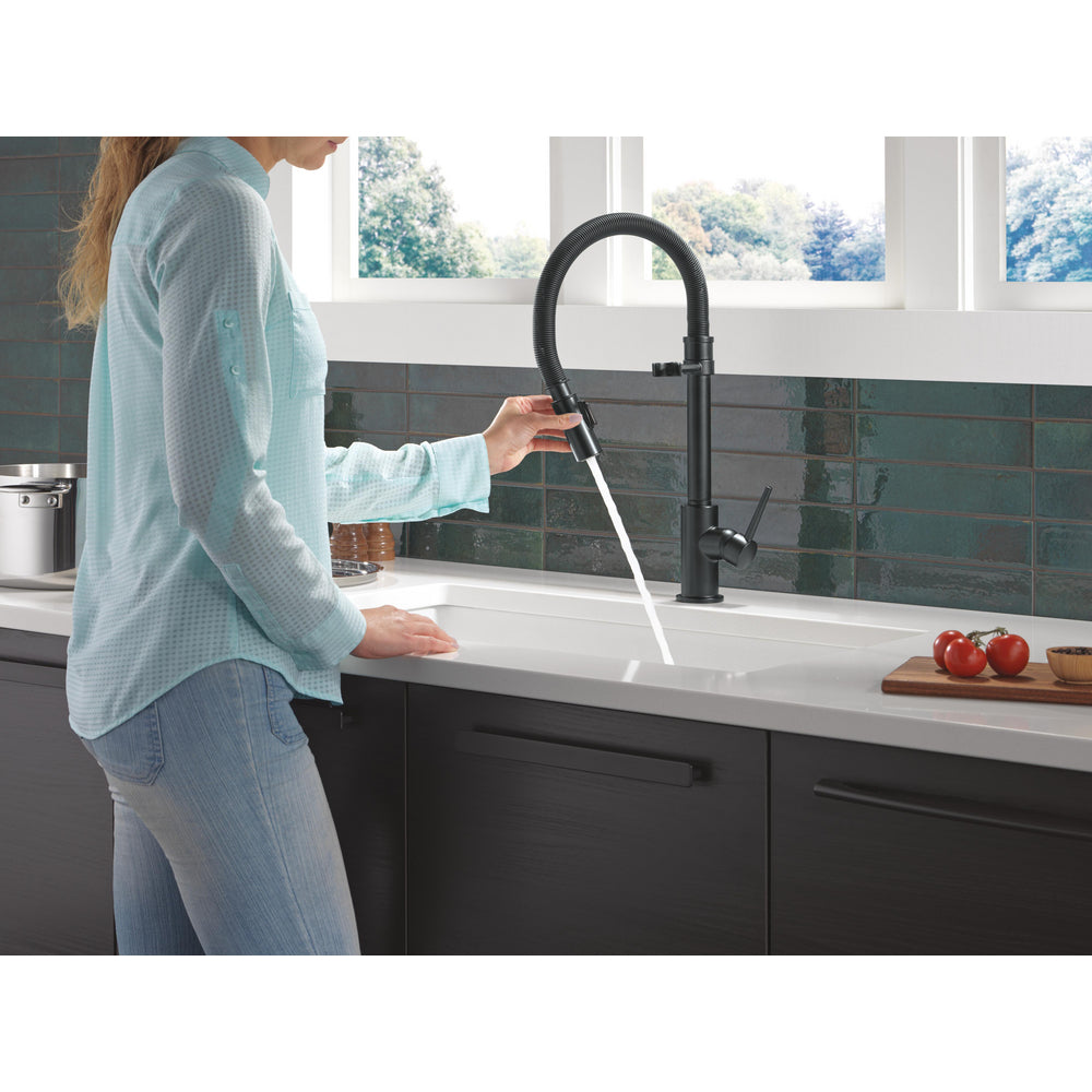 Delta Trinsic Single-Handle Pull-Down Spring Kitchen Faucet - 9659