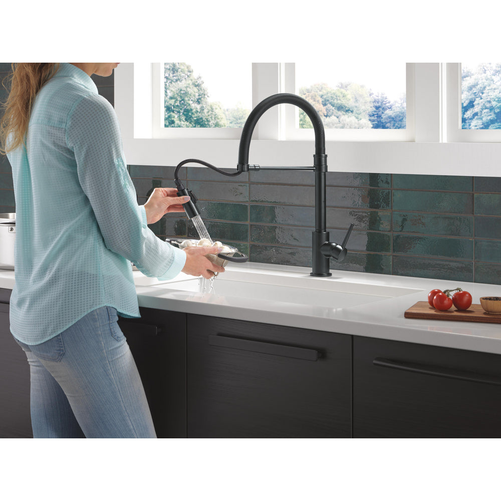 Delta Trinsic Single-Handle Pull-Down Spring Kitchen Faucet - 9659