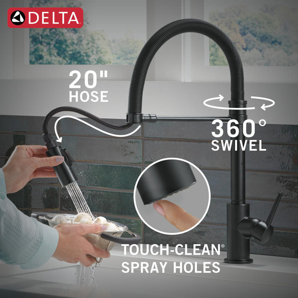 Delta Trinsic Single-Handle Pull-Down Spring Kitchen Faucet - 9659