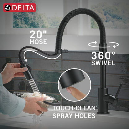 Delta Trinsic Single-Handle Pull-Down Spring Kitchen Faucet - 9659