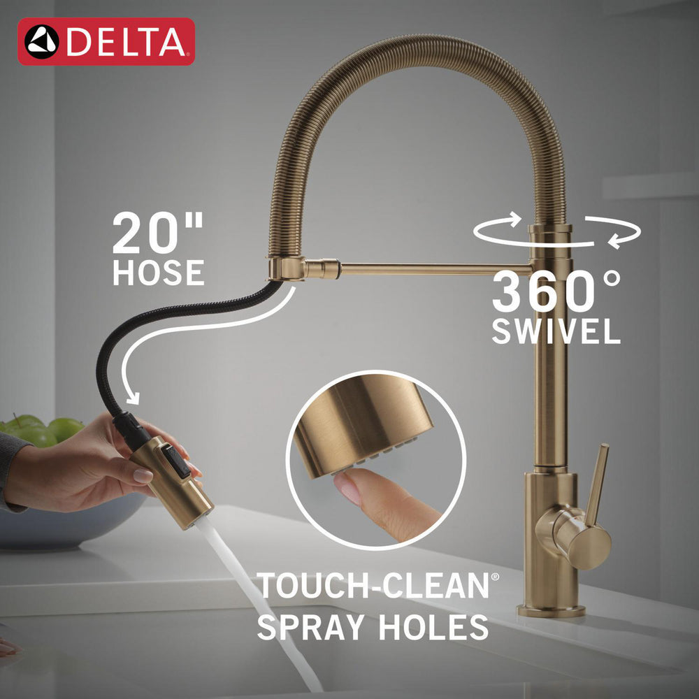 Delta Trinsic Single-Handle Pull-Down Spring Kitchen Faucet - 9659
