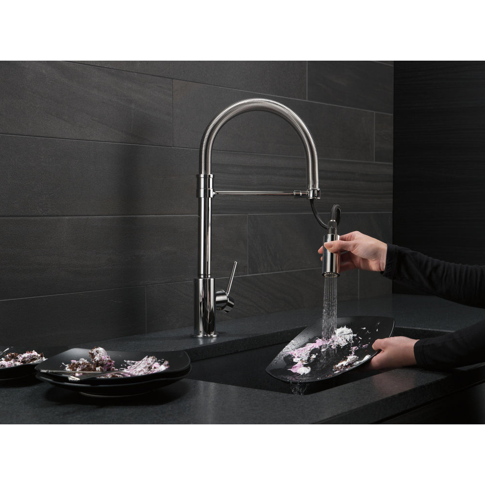 Delta Trinsic Single-Handle Pull-Down Spring Kitchen Faucet - 9659