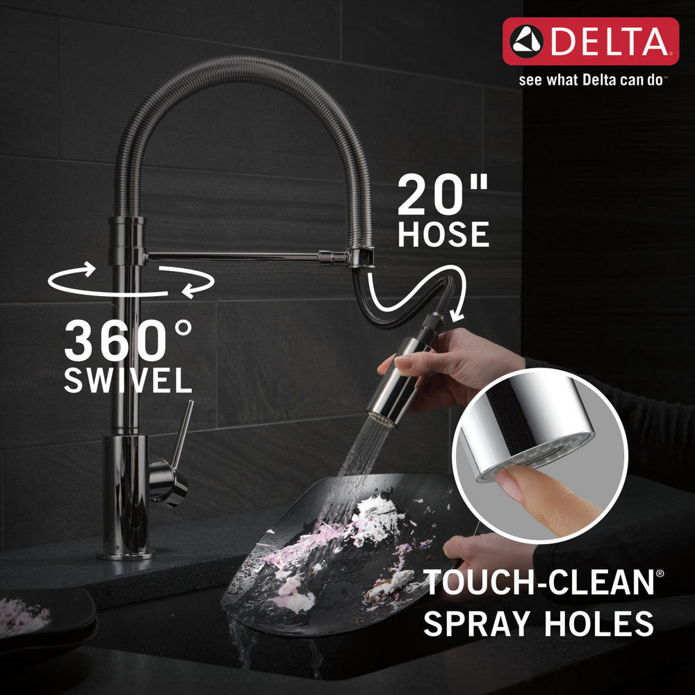 Delta Trinsic Single-Handle Pull-Down Spring Kitchen Faucet - 9659