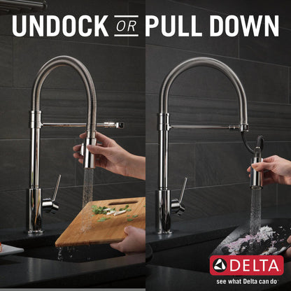 Delta Trinsic Single-Handle Pull-Down Spring Kitchen Faucet - 9659