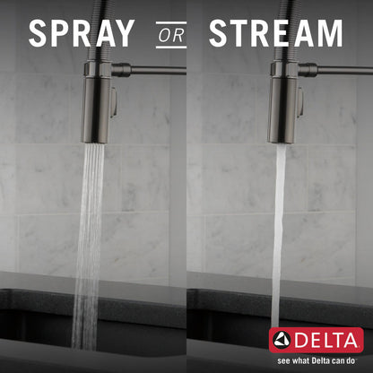Delta Trinsic Single-Handle Pull-Down Spring Kitchen Faucet - 9659
